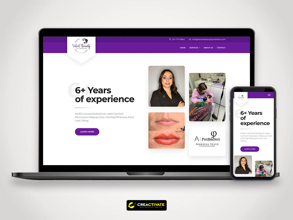 website-design-company-in-nj VELVET-BEAUTY BY-NOHELIA-creactivate-media